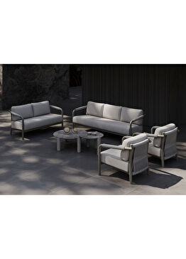 Lorvain Silver Alüminyum Bahçe Oturma Grubu