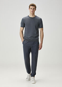 Koyu Gri Yün Jogger Pantolon