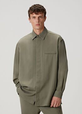 Haki Yün Dış Gömlek