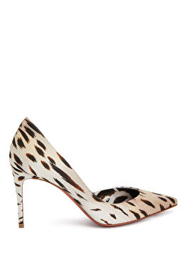 Iriza Leopar Desenli İpek Stiletto