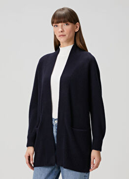 Lacivert Yün Triko Hırka