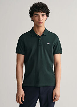 Yeşil Polo Yaka Regular Fit Kısa Kollu Erkek T-Shirt