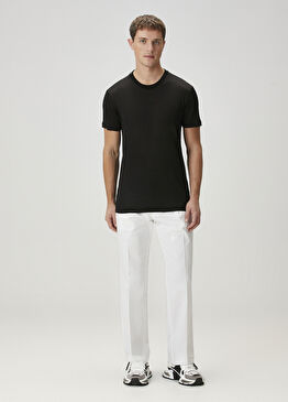 Beyaz Beli Kordonlu Pantolon