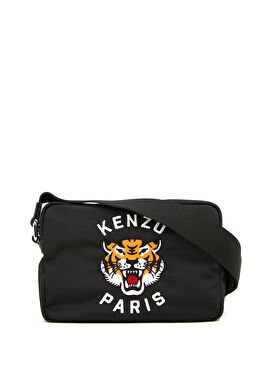 Varsity Siyah Logolu Erkek Omuz Çantası