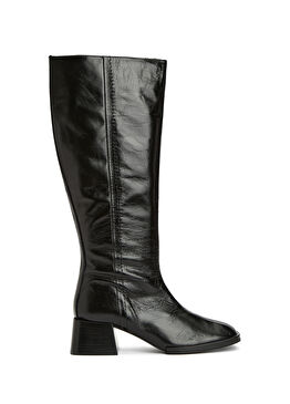 Noelia Siyah Kadın Deri Çizme