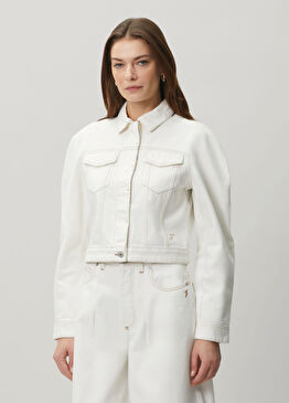 Nimes Ovalo Krem Denim Ceket