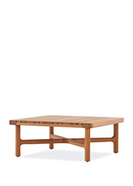 Avend İroko Kare Ahşap Bahçe Sehpası