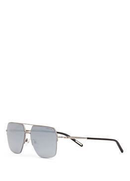 CR 80046 C1 Pilot Mat Gümüş Metal Erkek Güneş Gözlüğü