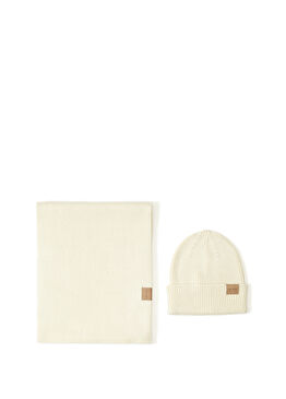 Ekru Atkı ve Bere Seti