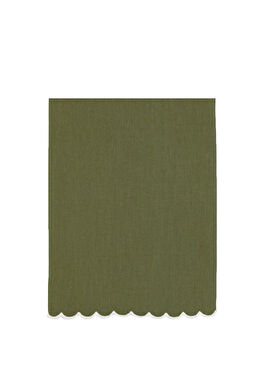 Bole Linen Yeşil Keten Masa Örtüsü 150 x 250 cm