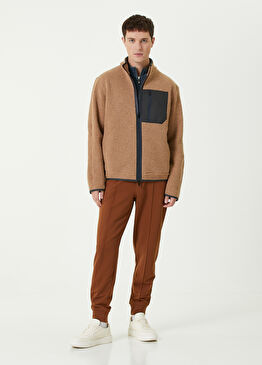 Kahverengi Nervürlü Jogger Eşofman Altı