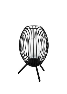 Fusıgnano Siyah Galvanizli Çelik Dış Mekan Masa Üstü Aydınlatması