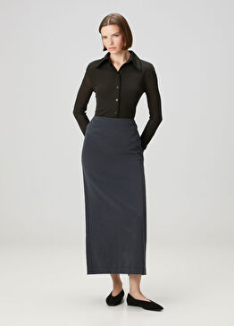 Nya Koyu Mavi Maksi Jersey Etek