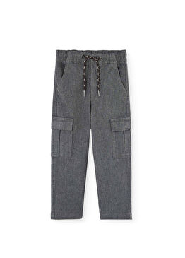 Gri Kargo Cepli Erkek Çocuk Pantolon