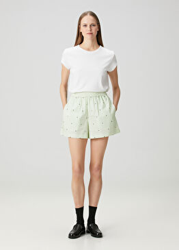 Yeşil Çizgili Şort