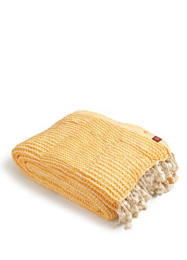 Sarı Pamuk Tencel Baklan Parça Boyama Pike