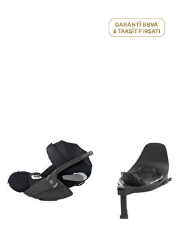 Cloud T Plus isize Siyah Adac Ödüllü Tam Yatışlı 360° Dönüşlü 0-13 kg Puset Ana Kucağı ve T Baza Seti