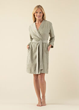 Oden Yeşil Kadın Bornoz 