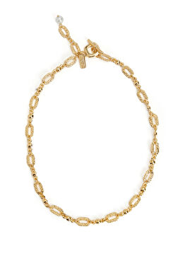 Gold Burgu Dokulu Kadın Kolye