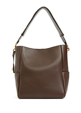 Cuir Liss Koyu Kahverengi Deri Alışveriş Çantası