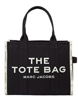 The Jacquard Large Siyah Kadın Alışveriş Çantası