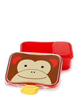 Zoo Maymun Desenli Bölmeli Unisex Çocuk Beslenme Kiti 