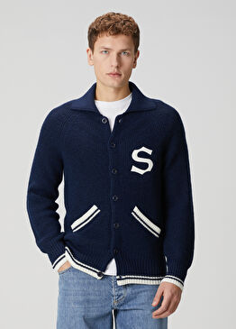 Lacivert Yün Triko Hırka