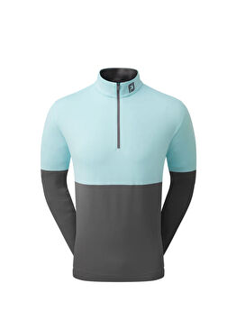 FootJoy Renk Bloklu Mid Layer Golf Sweatshirt  Aqua Gri 80119