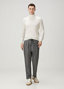 Gri İpek Pantolon