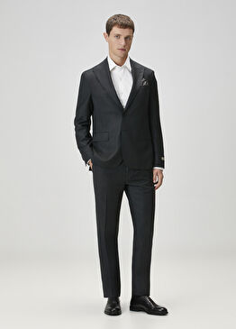 Drop 7 Yeşil Ekose Desenli Yün Takım Elbise