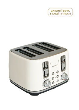 Gem Concept Vanilya Krem Rengi Dört Dilim Ekmek Kızartma Makinesi