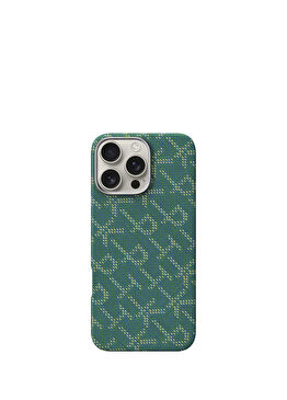 Monogram iPhone 16 Pro MagSafe Uyumlu Aramid Fiber Telefon Kılıfı