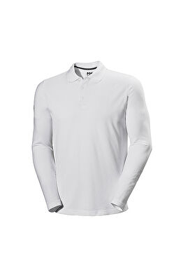 Crewline Ls Beyaz Erkek Polo T-shirt