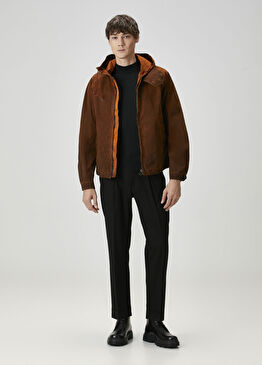 Kahverengi Kapüşonlu Mont