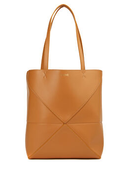 Puzzle Fold Tote Taba Kadın Deri Çanta