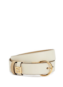 Bej Çift Taraflı Kadın Deri Kemer