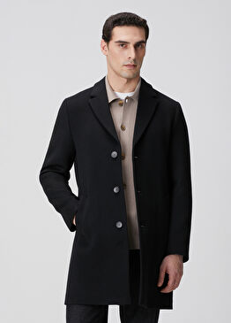 Siyah Yün Mix Palto