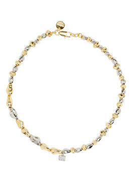 Gümüş Altın Rengi Kadın Kolye