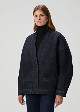 Lacivert Denim Ceket