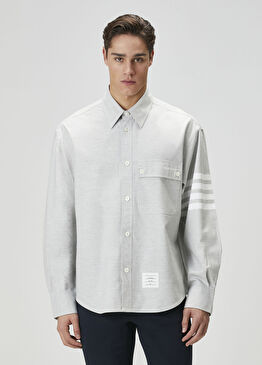 Açık Gri Dış Gömlek