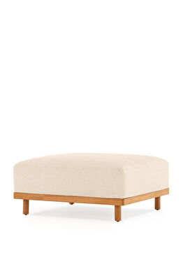 Avend İroko Ekru Kare Bahçe Pufu