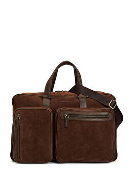 Kahverengi Erkek Süet Seyahat Çantası