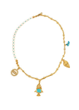 Dancing Fish Kadın Altın Kaplama Kolye