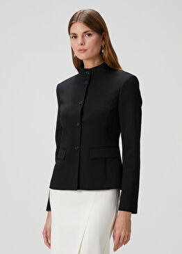 Carolyn Siyah Yün Ceket