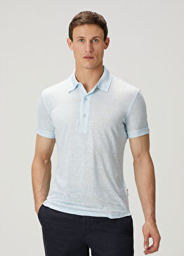 Tailored Fit Sebastian Mavi Polo Yaka Keten Tshirt