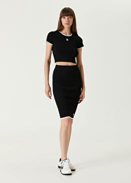 Siyah Logolu Mini Etek