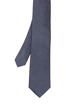 Gri Desenli İpek Kravat