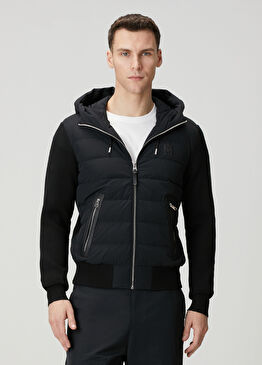 Andrew Siyah Kapüşonlu Mont