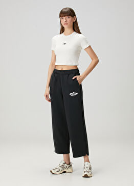 Siyah Bol Paça Eşofman