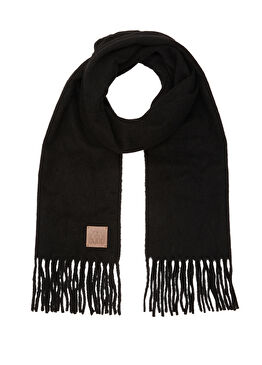 Siyah Kadın Yün Karışımlı Şal